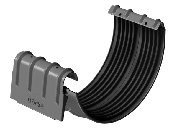 Соединитель желобов D125 Döcke STAL PREMIUM Графит, (RAL 7024) купить в Таганроге