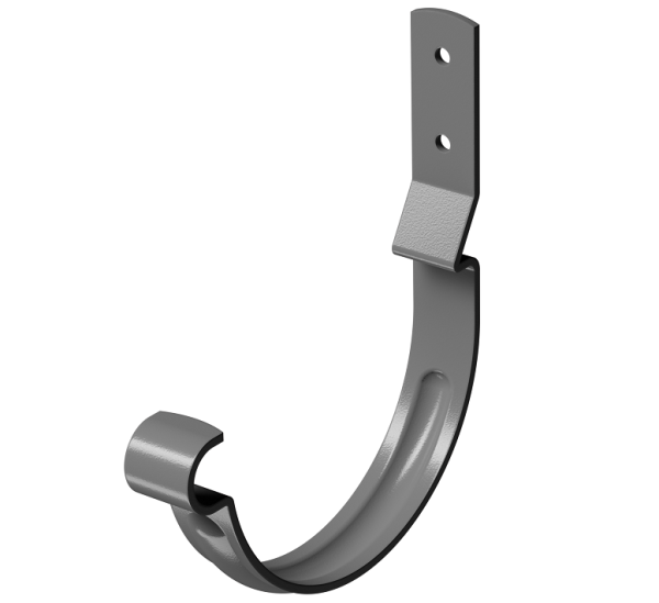 Карнизный крюк короткий (гнутый) D125 Döcke STAL PREMIUM Графит, (RAL 7024) купить в Таганроге