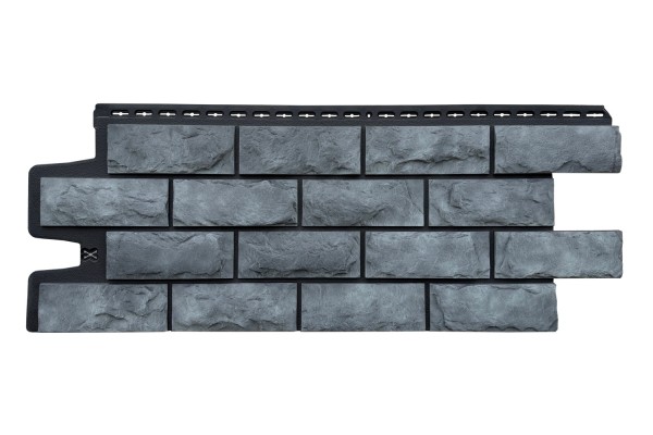 Фасадные панели Grand Line Колотый Камень Антрацит, Шов черный купить в Таганроге